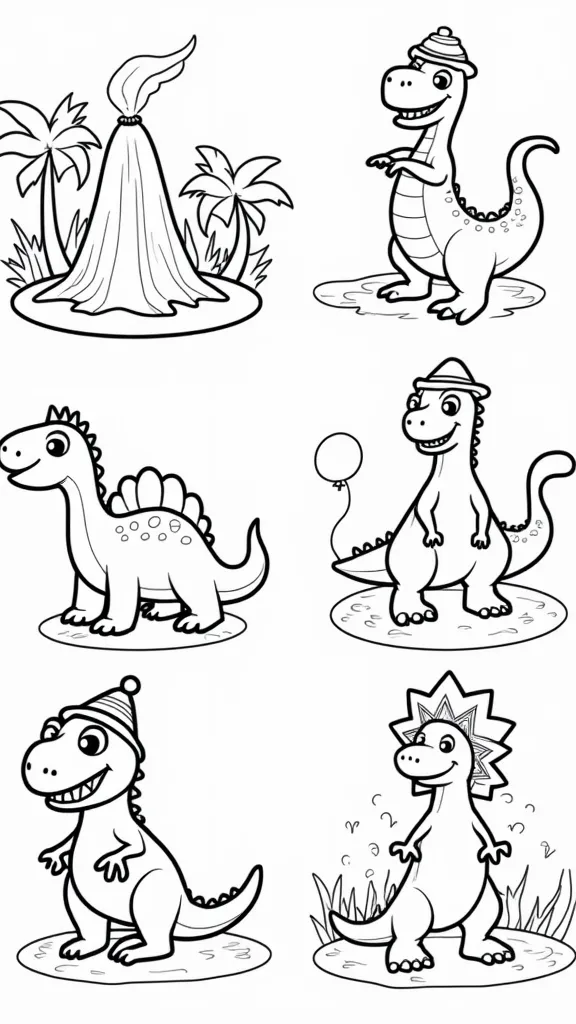 printable preschool dinosaur coloring pages